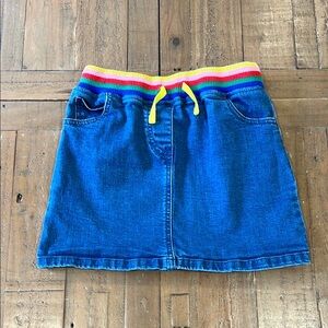 Mini Boden pull on denim jean mini skirt